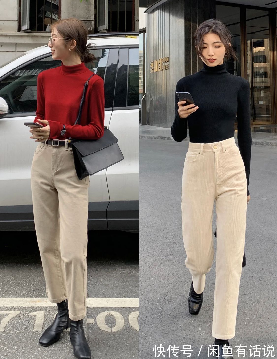 白裤子|纯色打底衫+白裤子,等于中年女人的气质基础,配西装大衣都好看