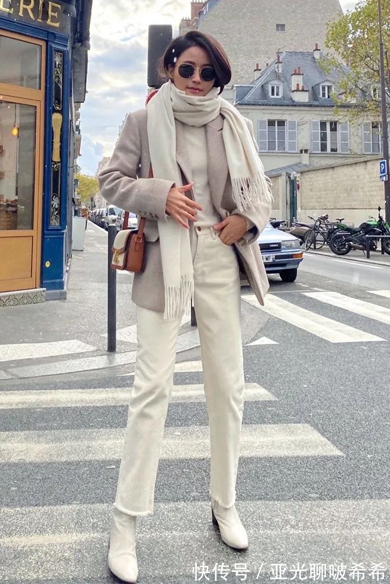 直筒裤 九分裤+短靴=入冬最潮搭配套路,显瘦显高帅翻天!