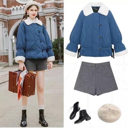 短外套+裙子，时尚大方又保暖，还很显高呢