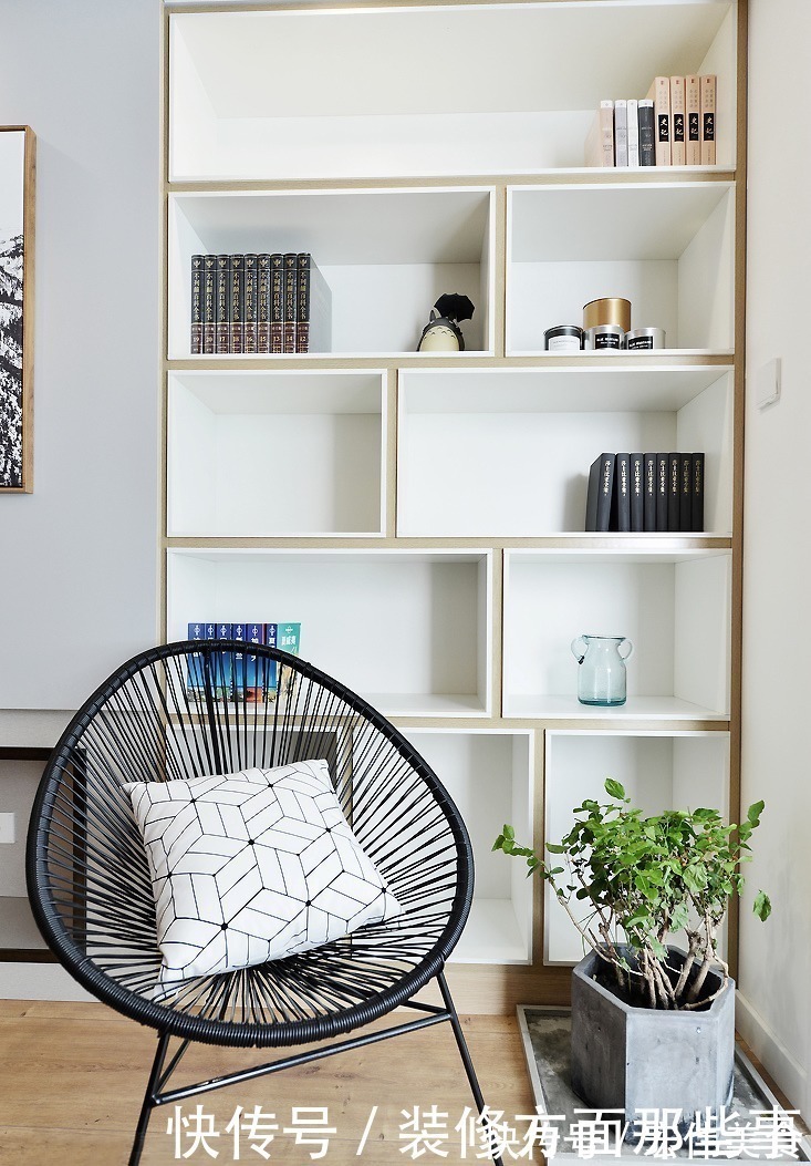 玄关|166㎡现代主义3室2厅，电视背景墙还能这样设计！