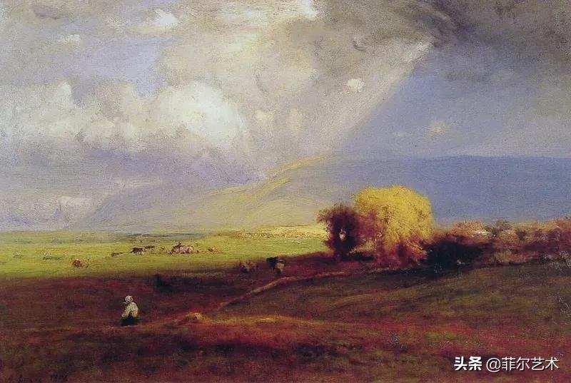 风景|美国新风景画派的先驱画家乔治·英尼斯漂亮的风景油画作品欣赏