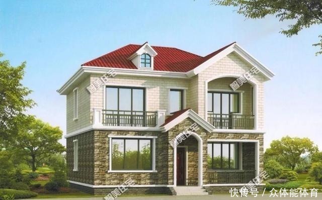 别墅|两栋宽10米左右的别墅，造型简单布局实用，老家很多人建！