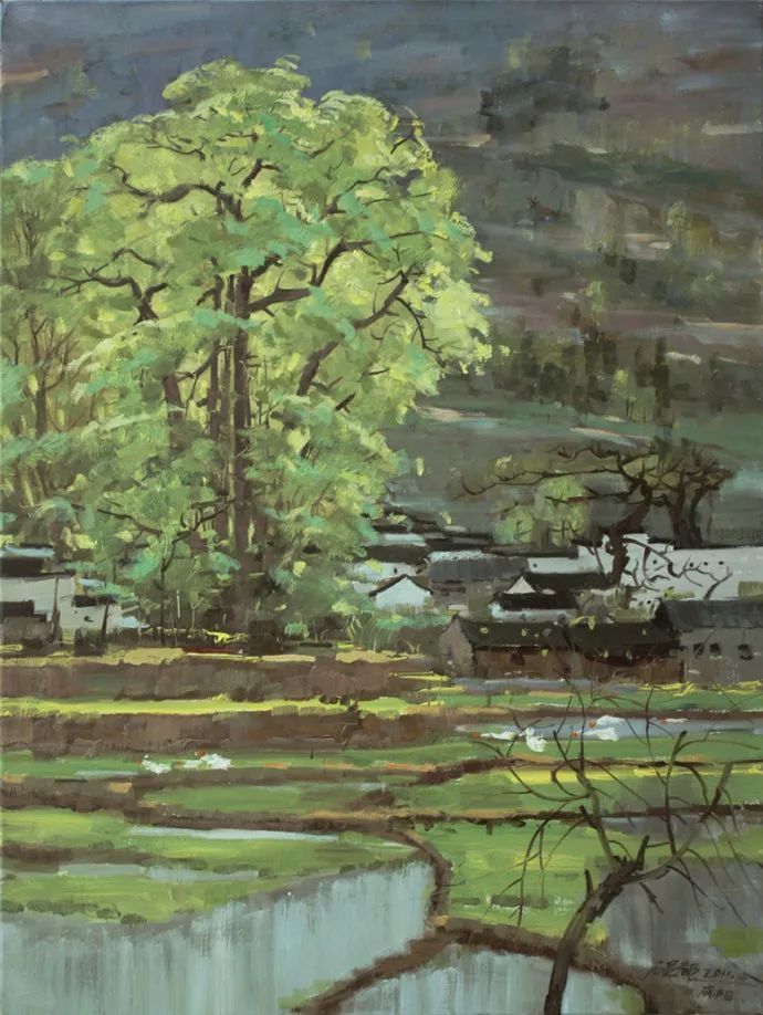 笔触|国画意境,油画笔触——石建都 笔下清新唯美的诗意油画