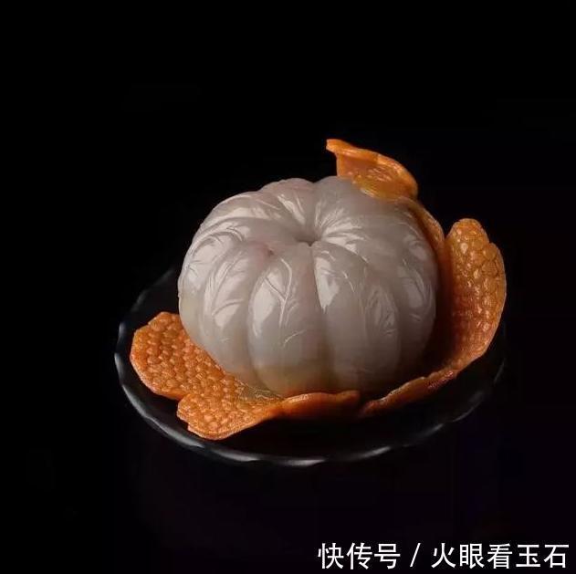 小斑点|这些玉石雕刻的水果,太逼真了,我都流口水了!