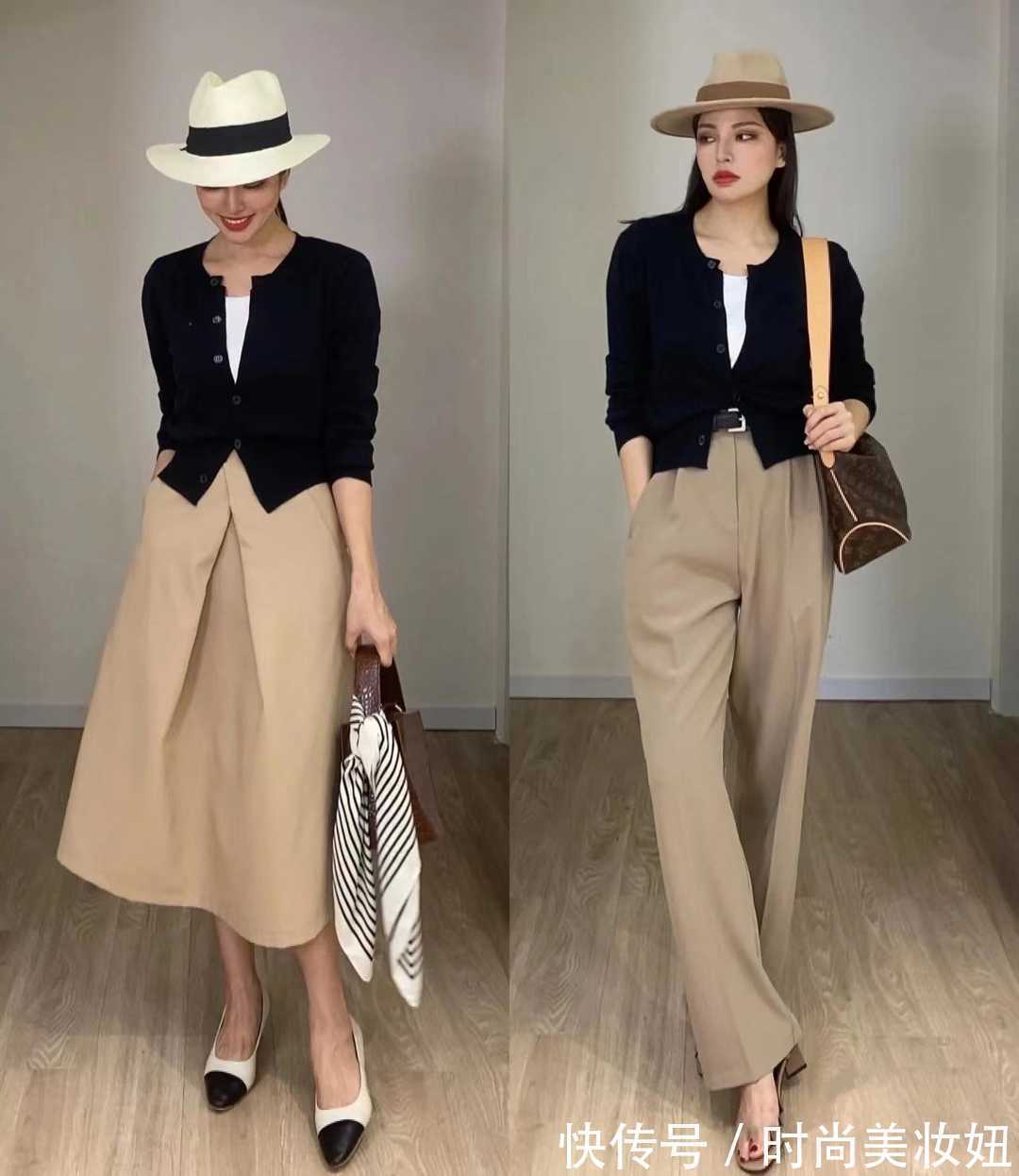 实用 这才是“一衣多穿”的示范,针织开衫穿出16套造型,实用又时髦