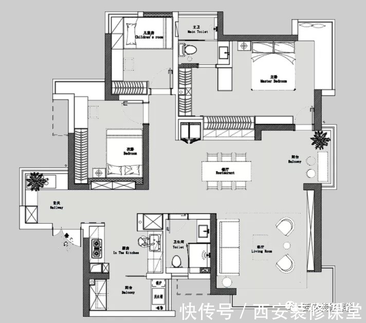 主卫|135㎡三室深色系，小两口新房装修