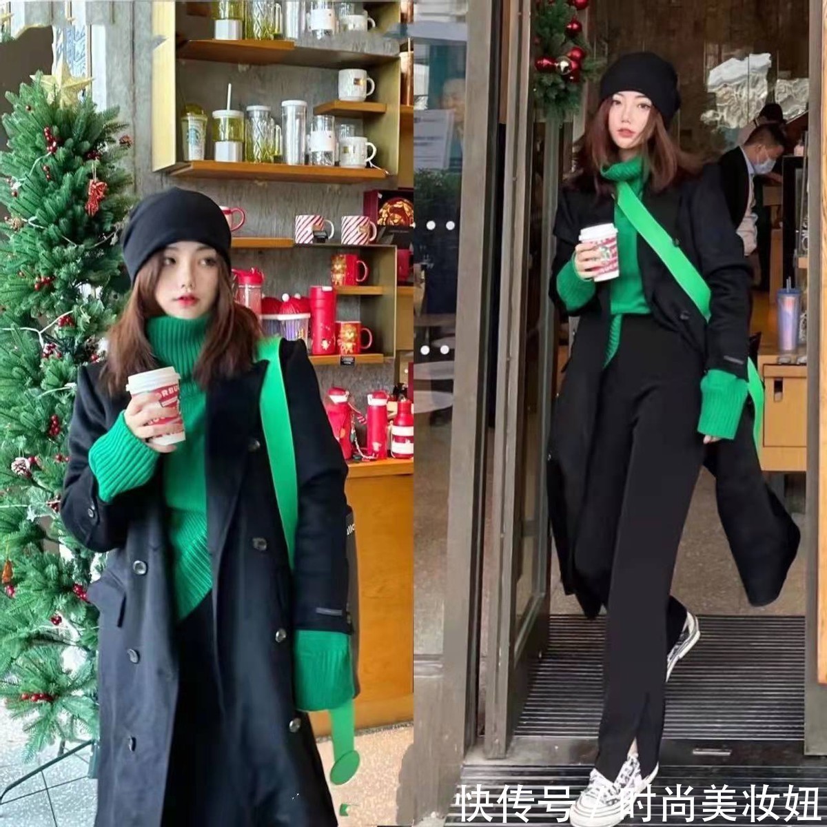 穿着 “大衣+高领毛衣”,才是冬季最实用的穿搭,高级大气又保暖