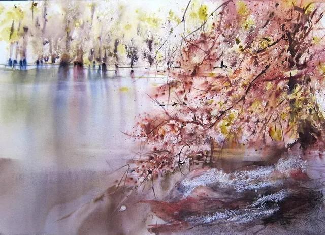 东方$富有诗意的水彩,带着东方水墨的质感,果真是妙啊