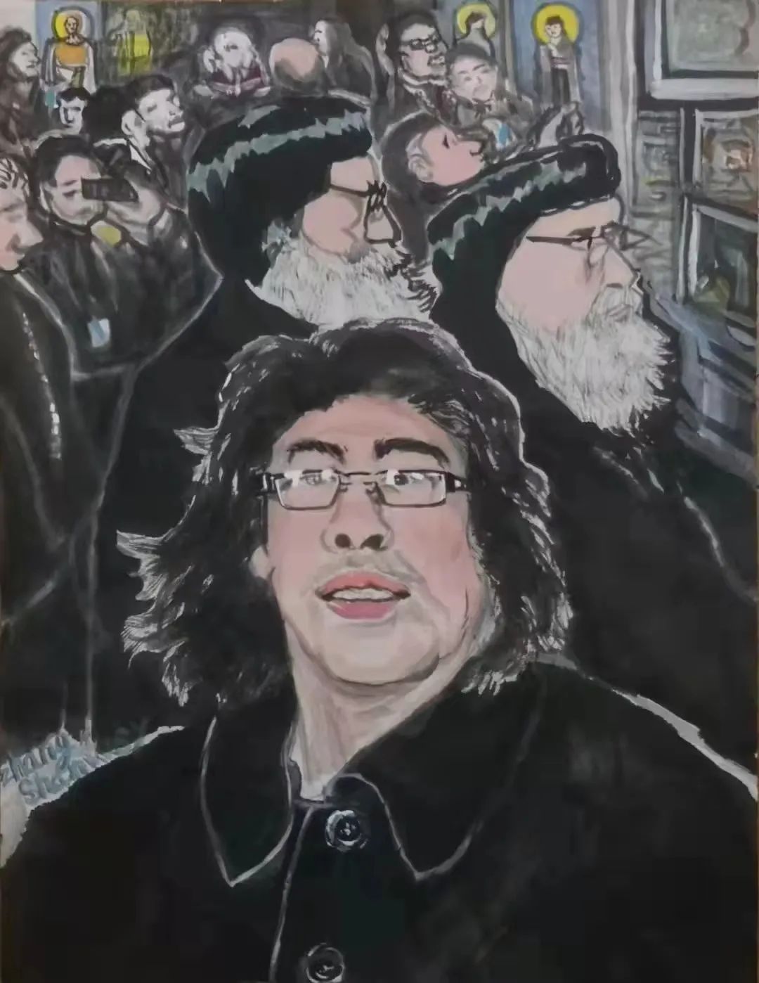 杨大眼造像@中西结合笔传情·锐意创新始通神——张山绘画人物山水艺术新貌