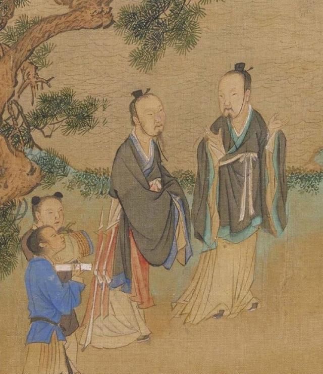 孔巢父|600年前的一张古画,疑似出现武侠人物,童子身上背着一把宝剑