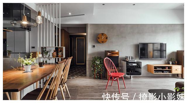 玄关|幸福退休生活!100㎡两人居,巧用45度斜角,打造开阔舒适的小家!