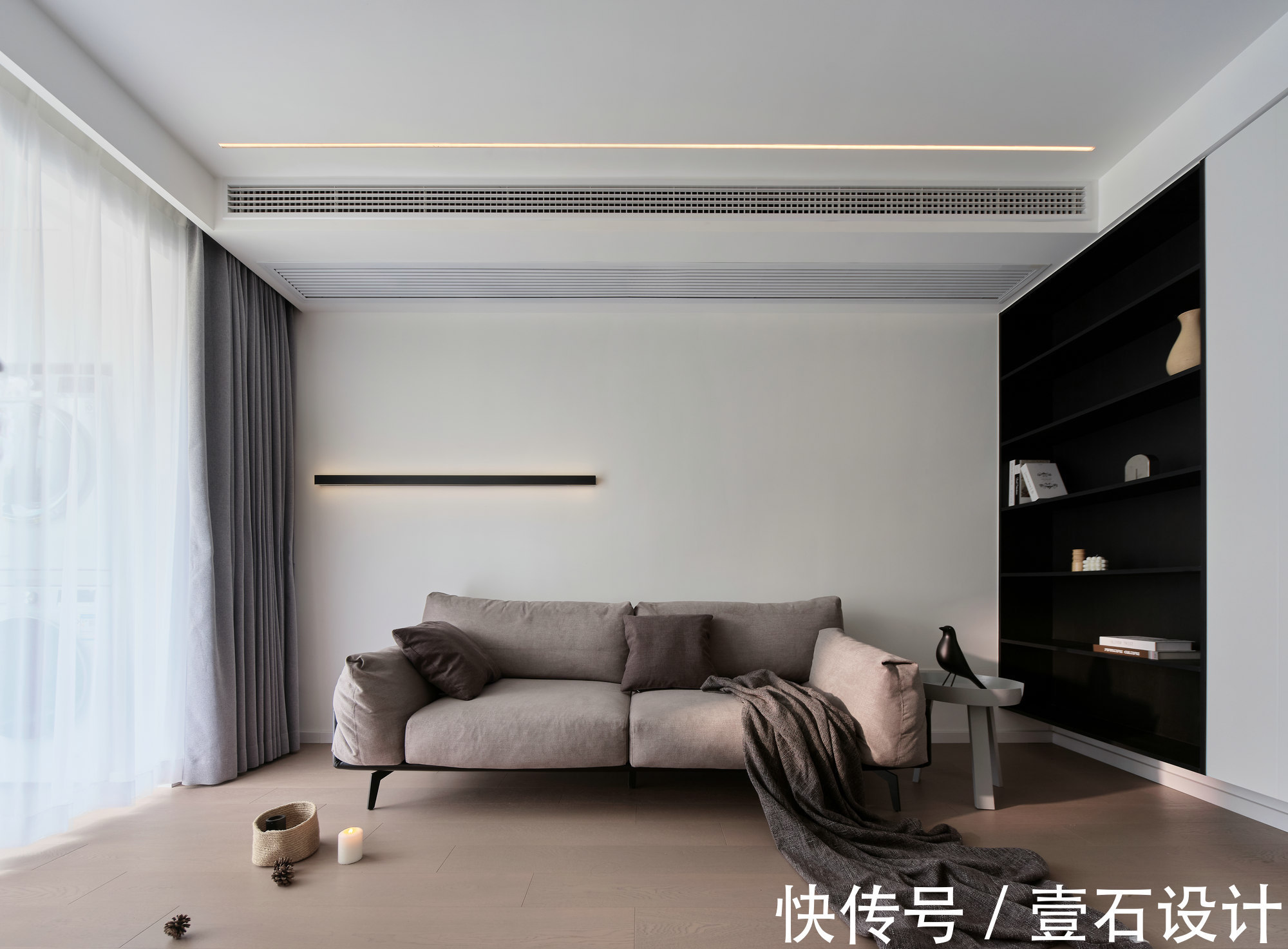 背景墙|129㎡现代简约风，空间互换优化采光