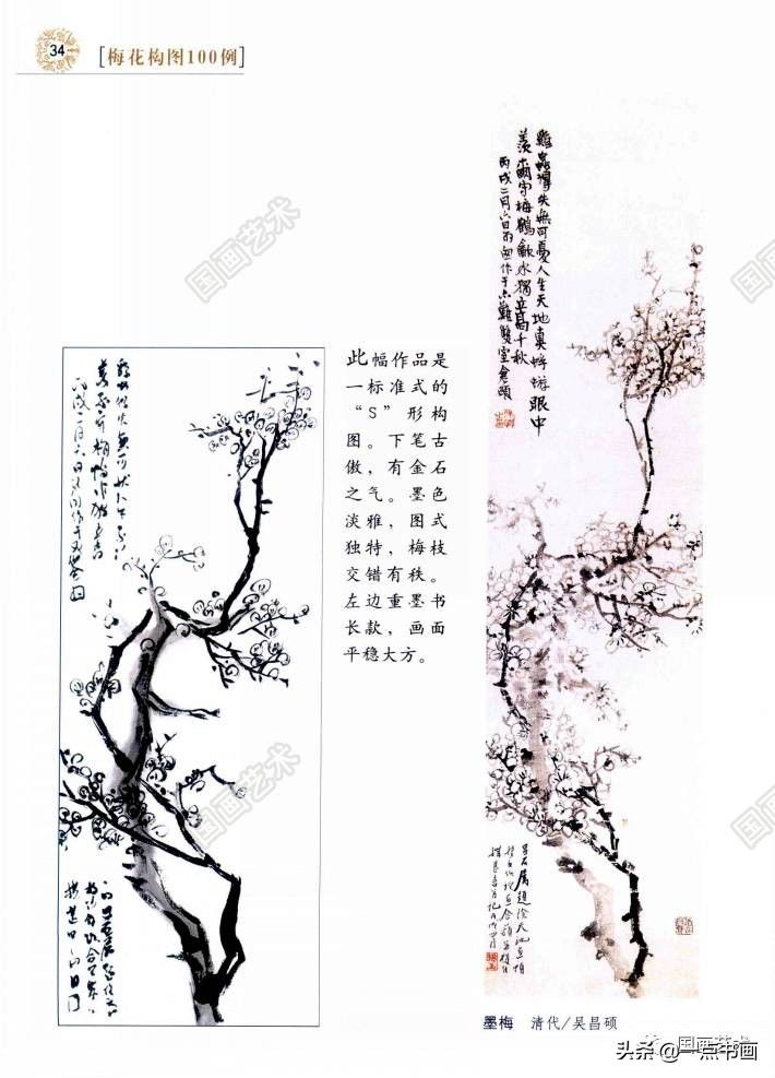 梅花构图100例（2）