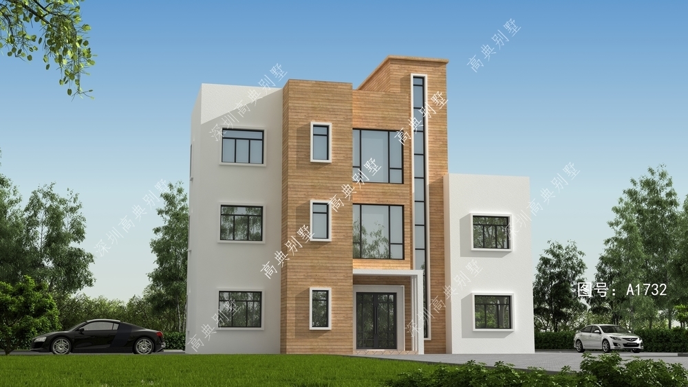 别墅|这款三层现代别墅,外观别致大方,是品味的象征。