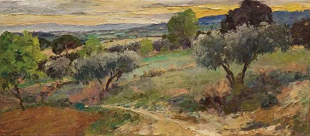 向日葵|西班牙画家维拉诺瓦 调色刀下的笔触,色彩俱佳!