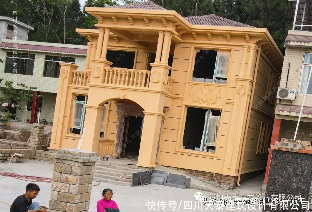 遂宁|四川遂宁二层欧式风格别墅完工实景 大露台网红别墅 遂宁施工队