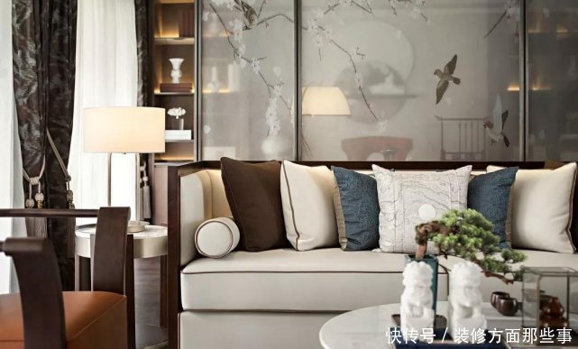 新中式|143平新中式四居室,大面积落地窗,自然风光尽收眼底