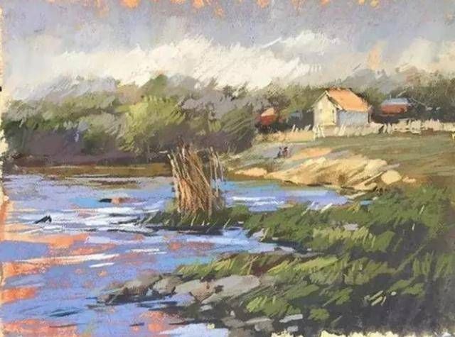 olga@她用粉笔画了一匹白马,因为太美,学生沦陷了:黑板我们买了