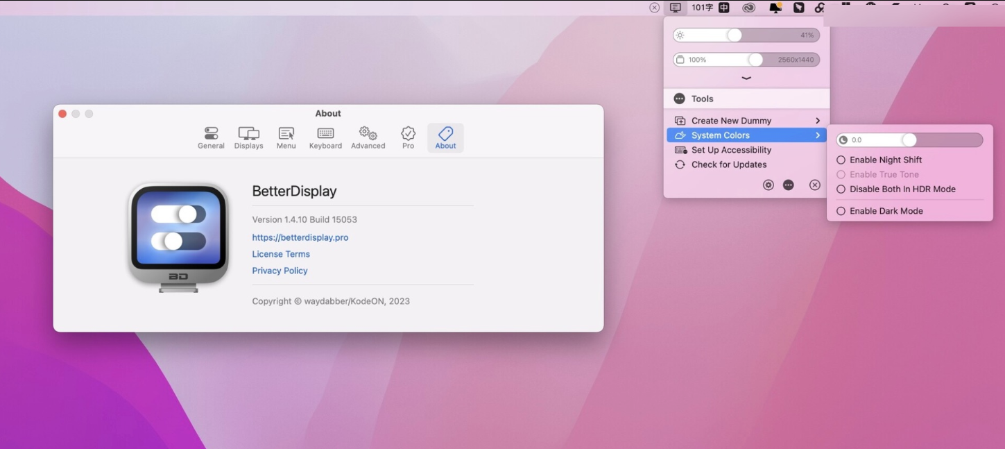 BetterDisplay Pro for Mac v2.0.9 自定义屏幕分辨率-下载否