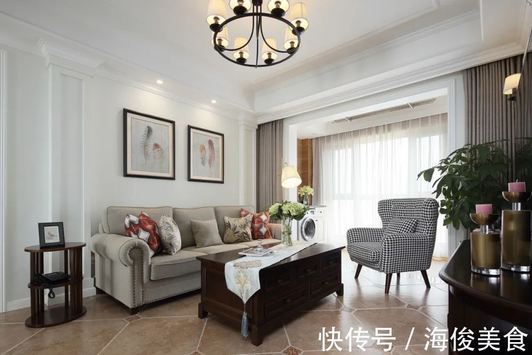美式|127㎡现代美式,安静优雅的空间,成熟+浪漫的布置,稳重舒适