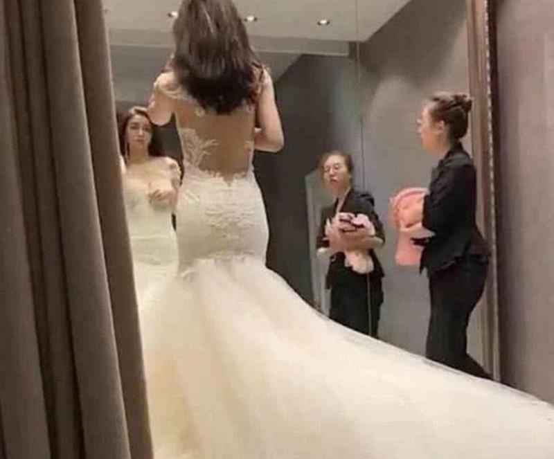 新娘|一眼误终生,身高一米九的新娘火了,当帘子拉开的一瞬间,惊艳了