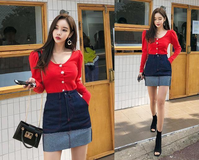 这才是当下迷人的穿搭:“精致”短衫配半身裙,知性淑女气质尽显