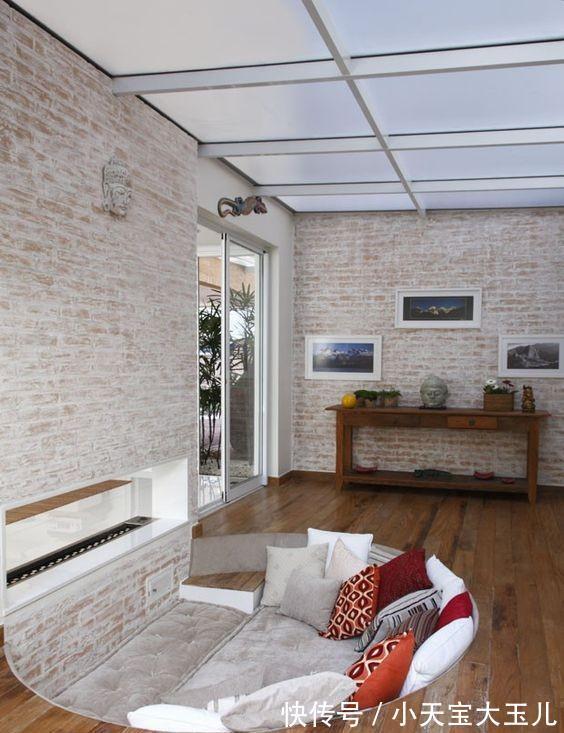安装|下沉式客厅+壁炉,从国外火到国内,比东北大坑舒服,沙发也省了