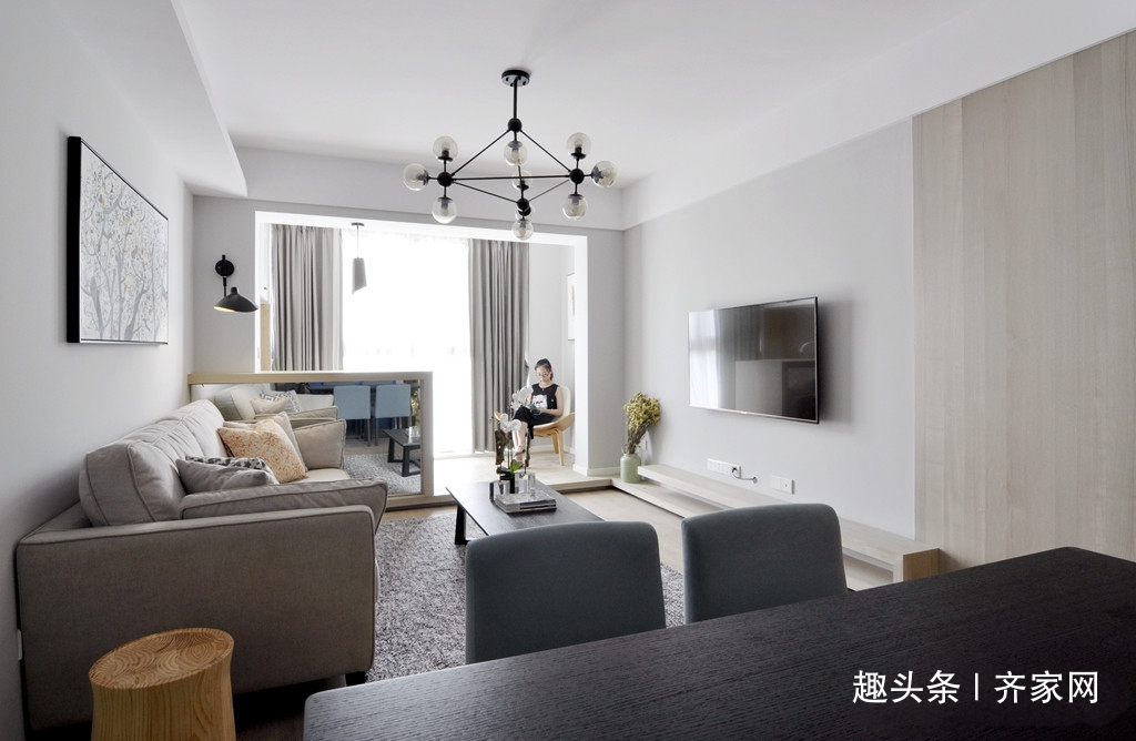 简约|110平现代简约两居,生活品味以及健康时尚的消费理念