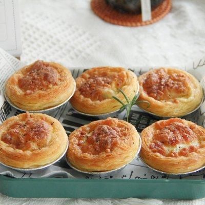 酥脆|#安佳马苏里拉芝士挑战赛# 好吃不腻的咸味蛋挞