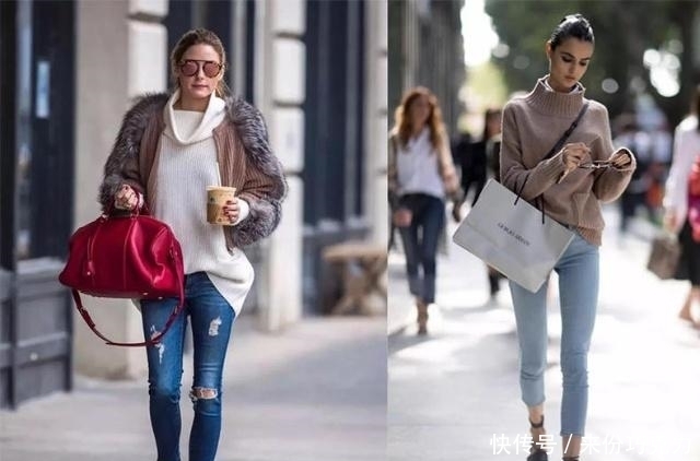 性感|高领毛衣的3种“高级化”搭配,显瘦时髦,性感又有女人味!
