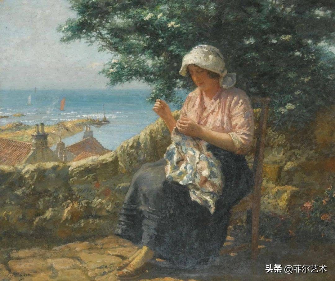 画家|苏格兰画家约翰·麦基的“女人与海”油画艺术作品欣赏