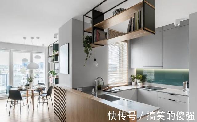 布艺沙发|108㎡现代简约风三室装修，用这样的木格栅做隔断，好美呀