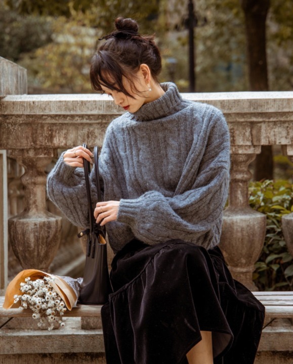 博主|入冬怎么穿又暖又美?试一试“毛衣”穿搭,提升气质又温柔优雅!