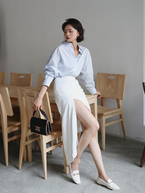 适合职场穿的“衬衣”穿搭灵感：学会这几种“法式”搭配法