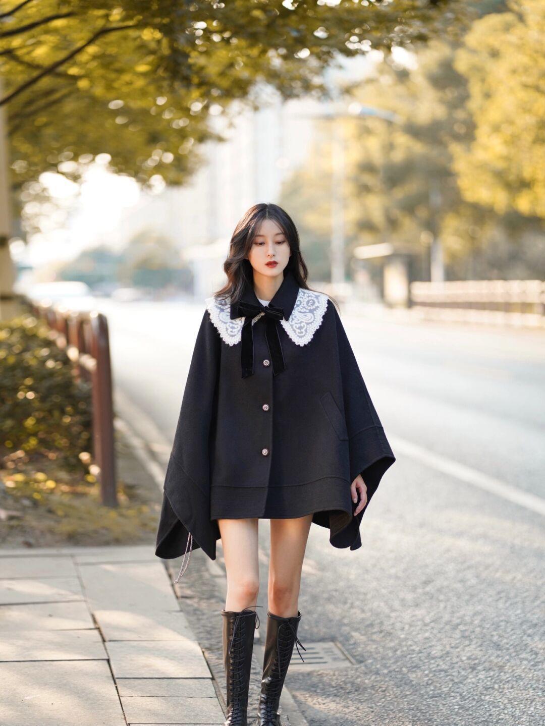 黑色 冬天怎么穿才经典洋气?选择“黑+白”基础色搭配,照着穿都很美