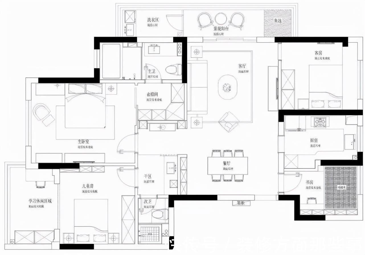 角度看|161平美式四居室,空间蕴涵温馨气息和感染力