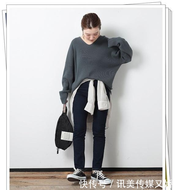 示例|厚实的针织衫怎么搭?15种秋冬穿搭示例,给你温暖可爱的休闲感