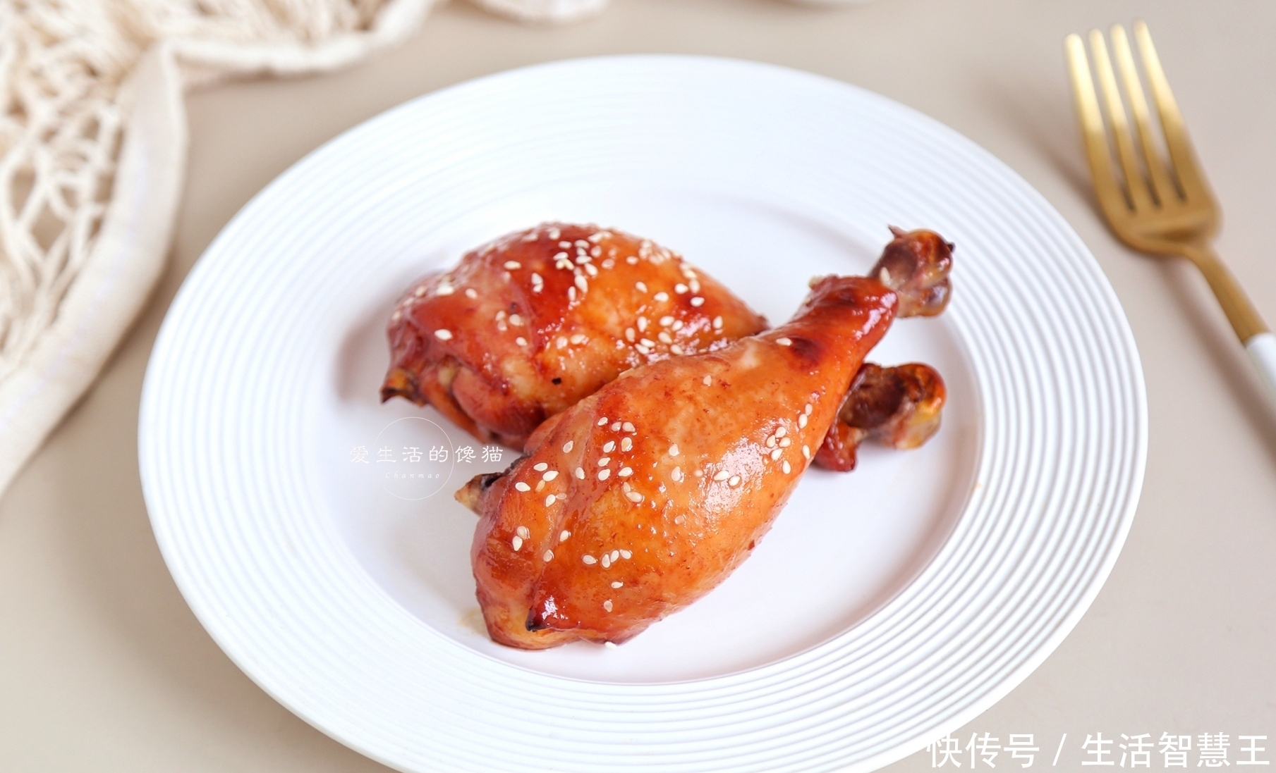 上桌|不用油的蜜汁烧鸡腿,腌一腌烤一烤,20分钟喷香上桌,网友狂点赞