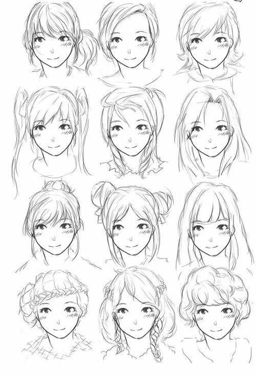 头发的绘画方法大集合，有你们要古风发型吗？