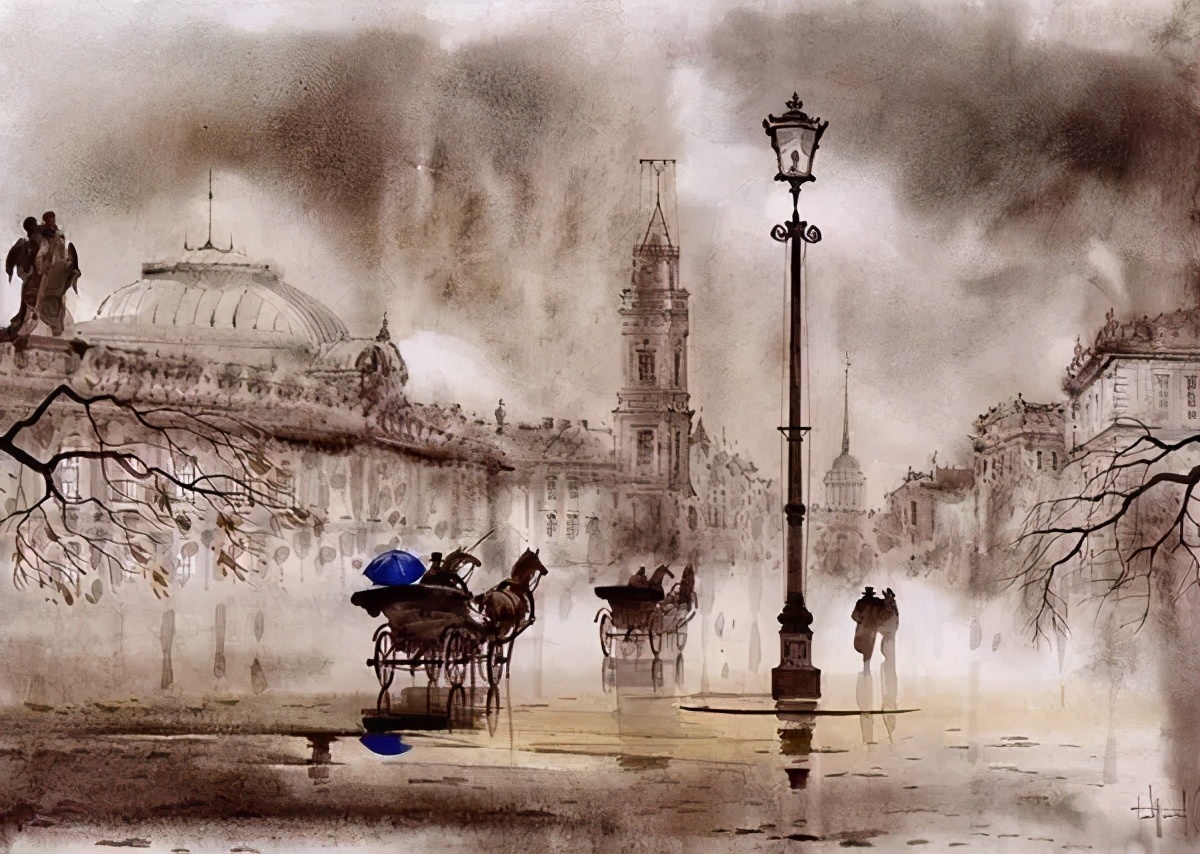 喜欢|诗一样美的俄罗斯水墨画,你也喜欢吗?