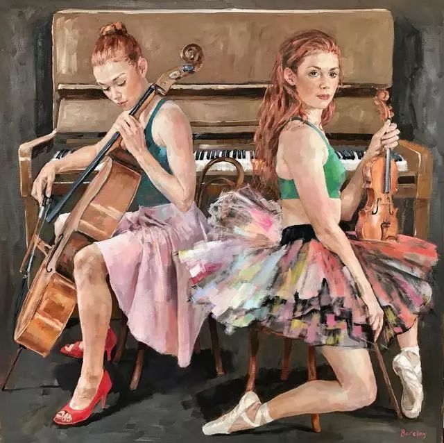 穆里尔|英国画家穆里尔笔下的舞女，身体张力的展现，舒展的弧度太美