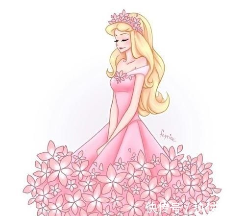 公主裙|穿鮮花裙的迪士尼公主,茉莉公主溫柔唯美,艾莎女王仙氣滿滿