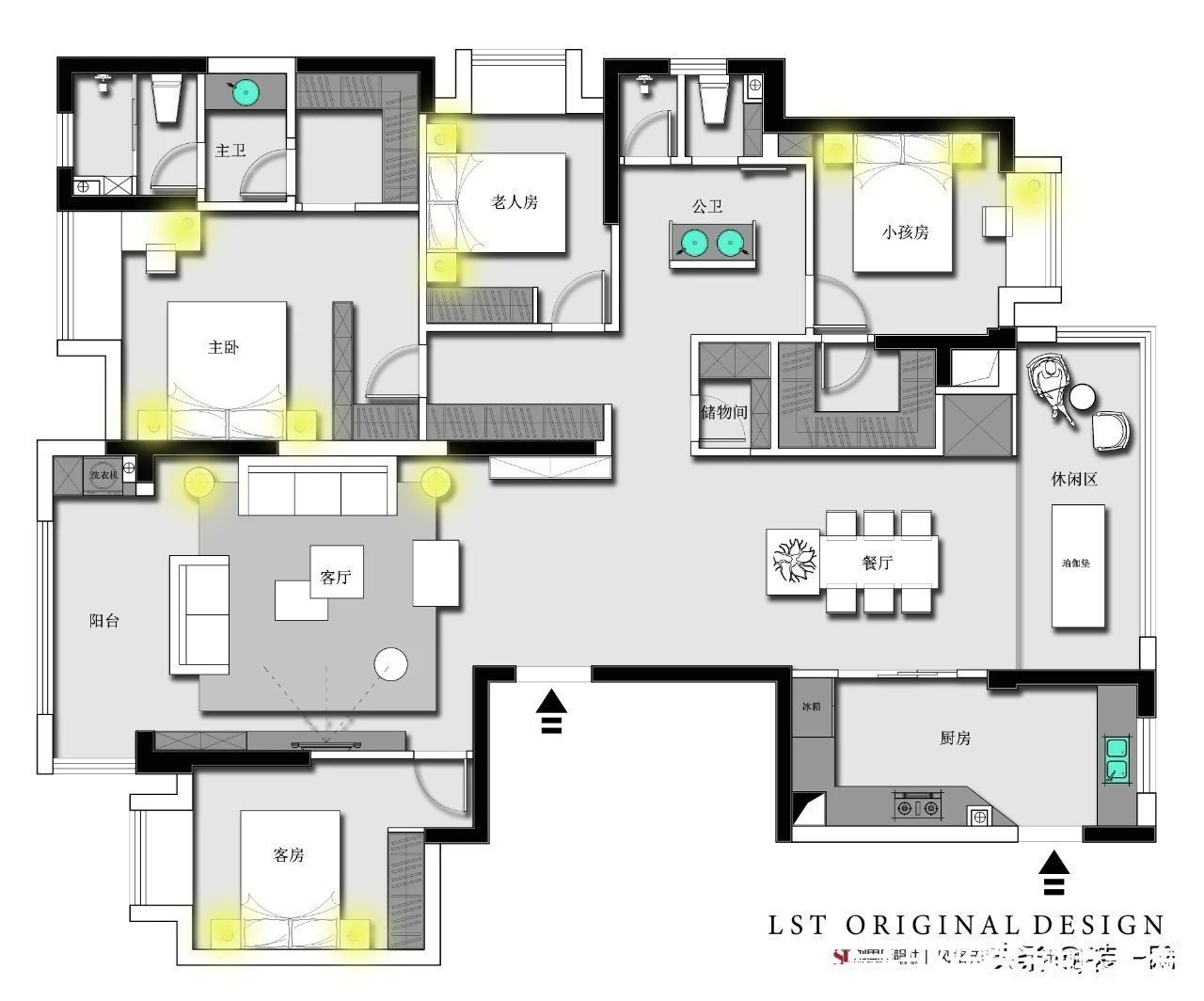 分区|刘思彤设计原创分享 御水澜湾197平户型深度解析