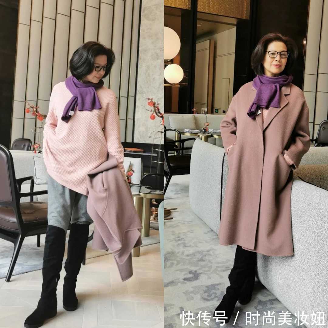 浅色系 这才是最真实的60岁穿搭,不扮嫩、不做作,简洁大气又舒适