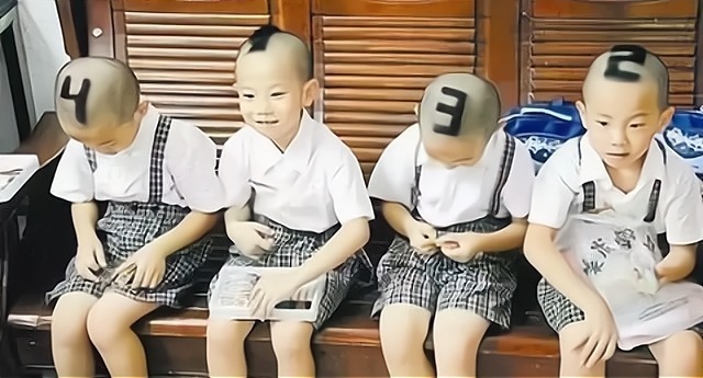 奇葩|父母为了区分多胞胎,给孩子搞“发型设计”,结果一个比一个奇葩