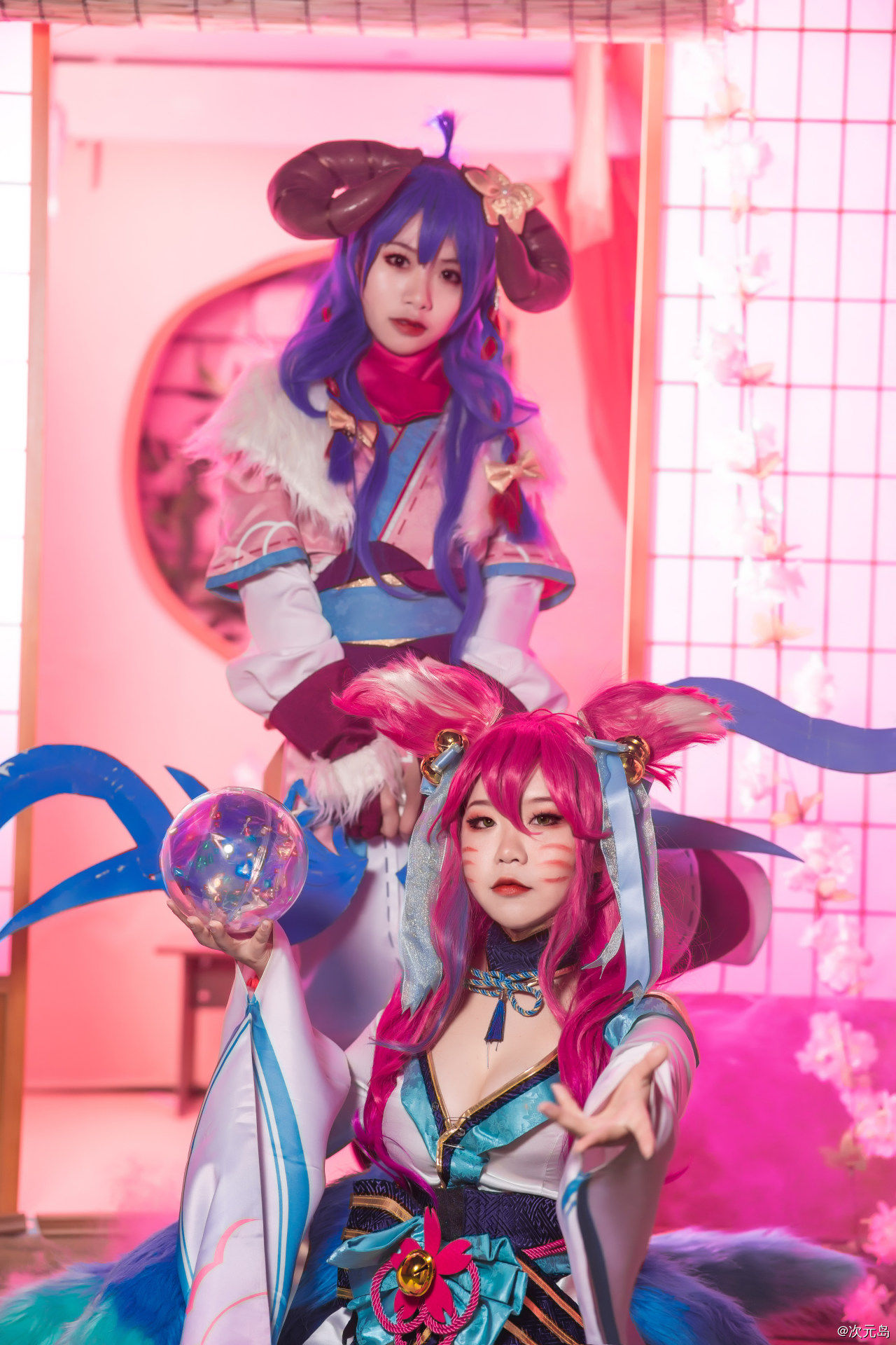 cospl英雄联盟LOL 灵魂莲华阿狸cosplay