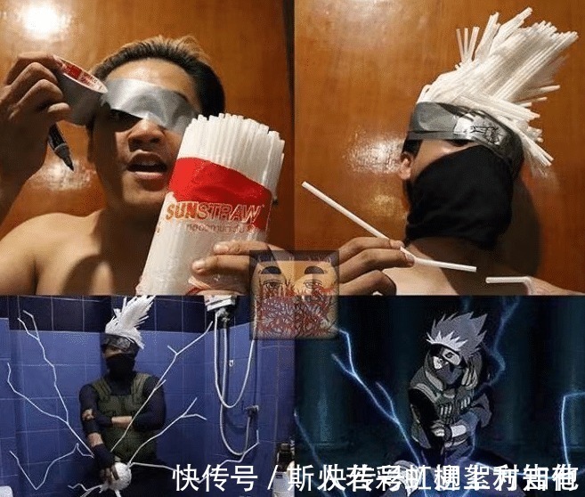 卡卡西|泰国小哥对动漫人气明星五条悟下手，头发出彩，环保型coser