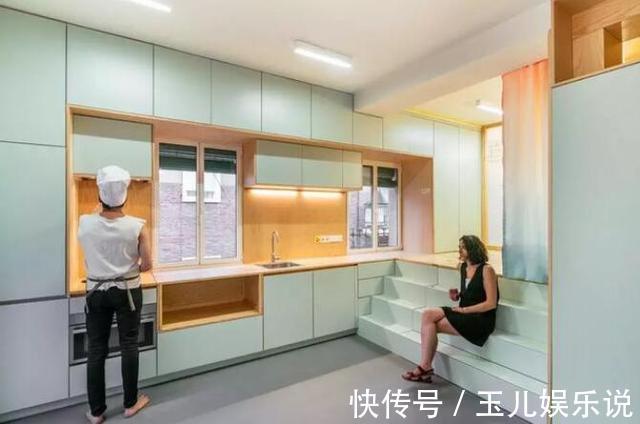 设计师|国外35㎡公寓,设计师脑洞大开,还是头一次见,储物空间真是一绝