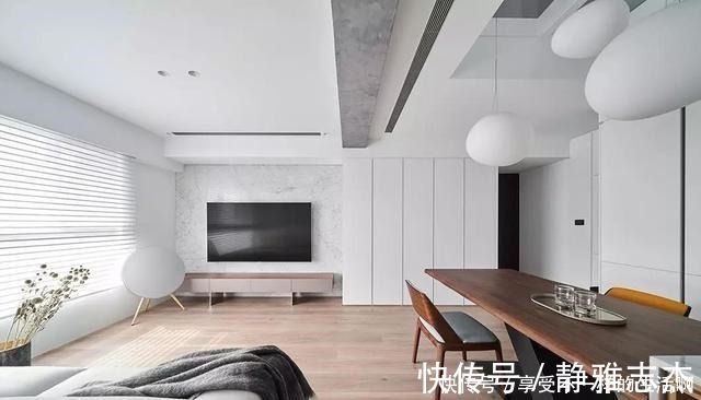 空间|原木+白色,营造出一个干净纯洁的空间,一个温馨的家!