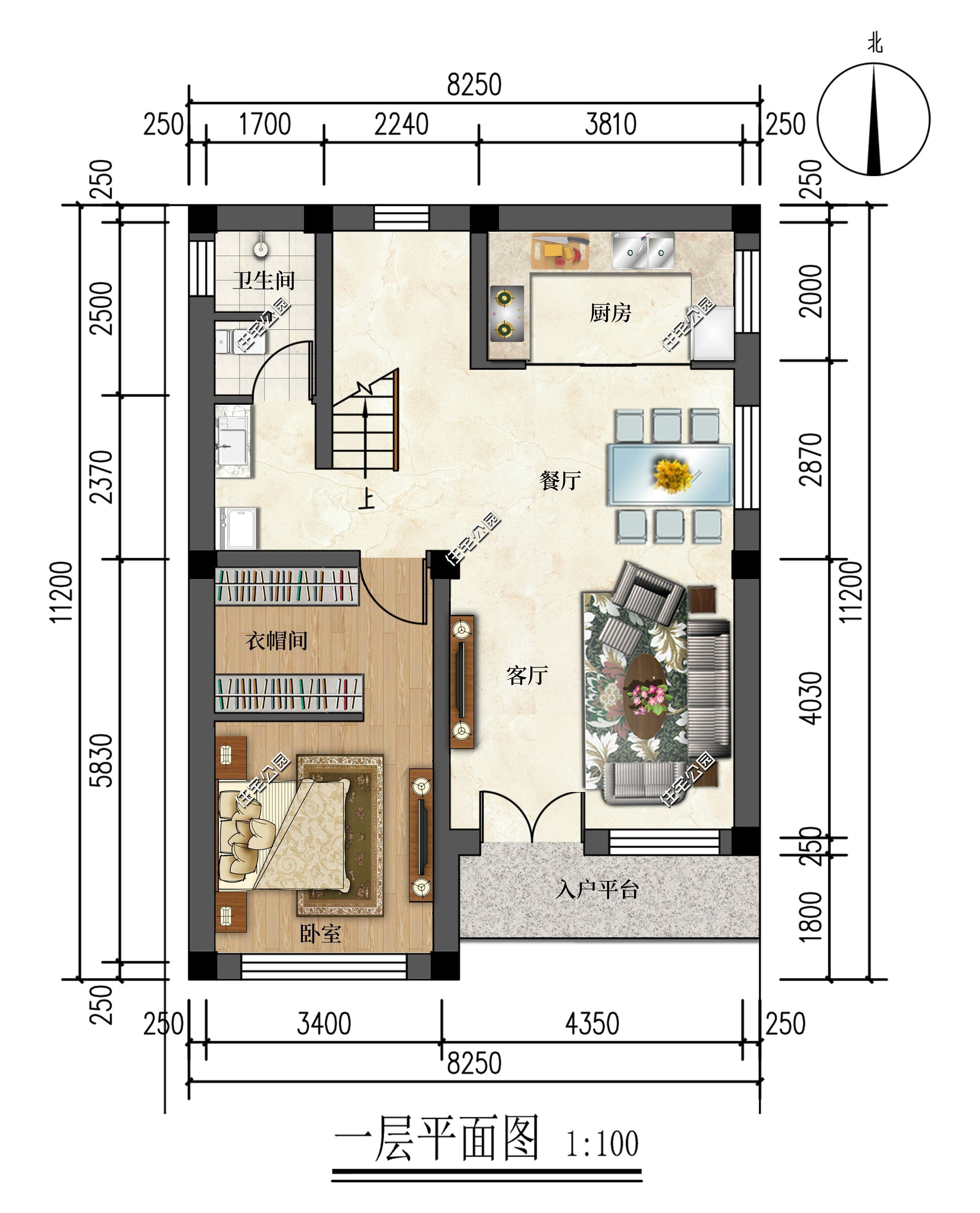 实用|8×11米西、北靠近邻居的二层现代别墅,坡屋顶设计更美更实用